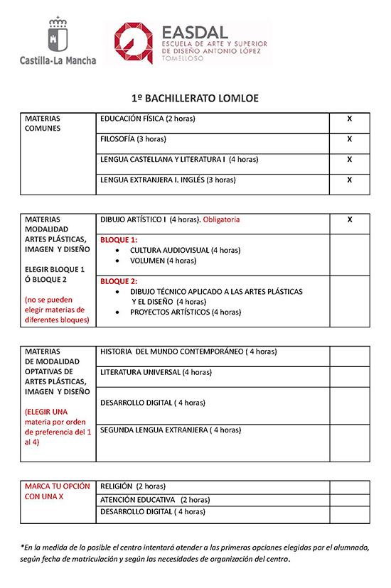 1 BACHILLERATO LOMLOE
