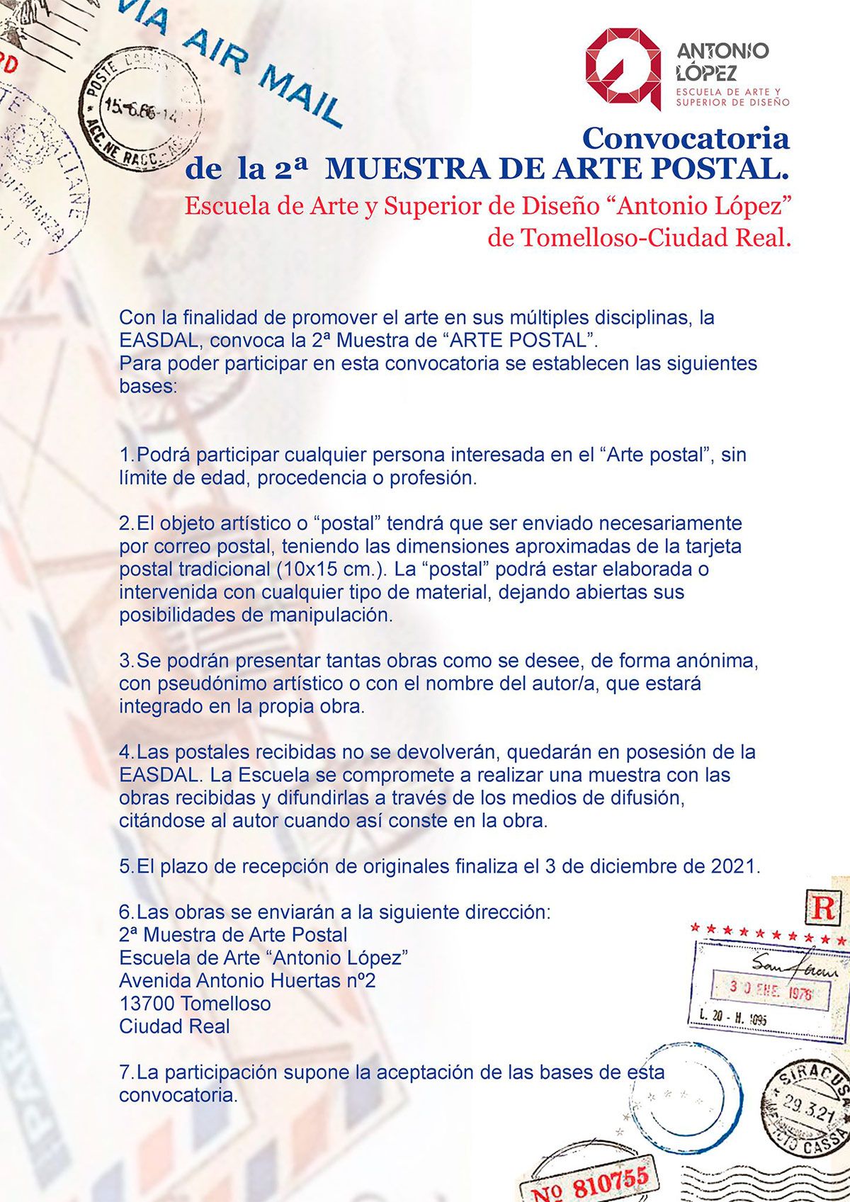 2ª MUESTRA ARTE POSTAL artepostal2021