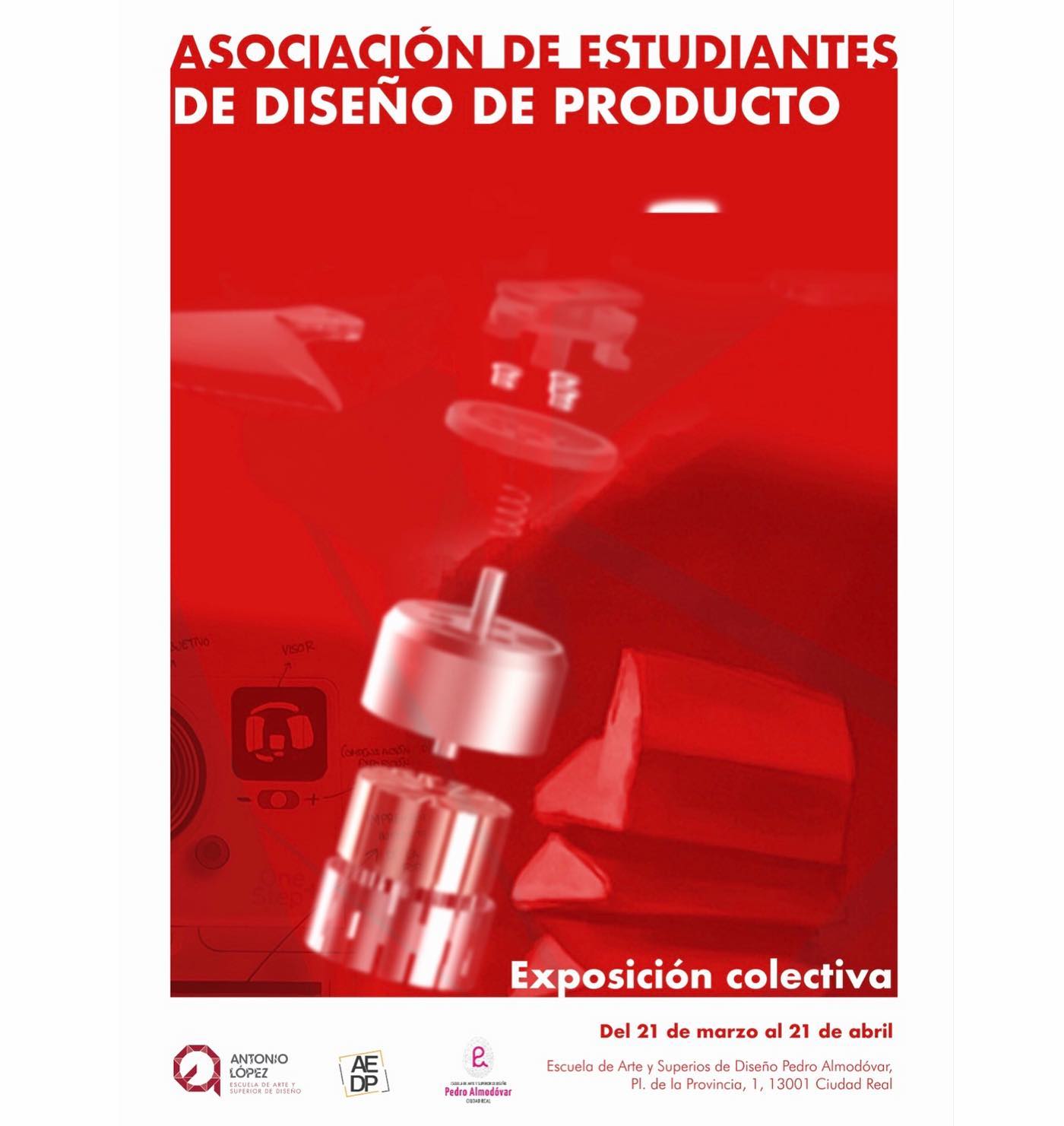 exposición colectiva de la Asociación de Estudiantes de Diseño de Producto de la EASDAL cartel exposicion colectiva