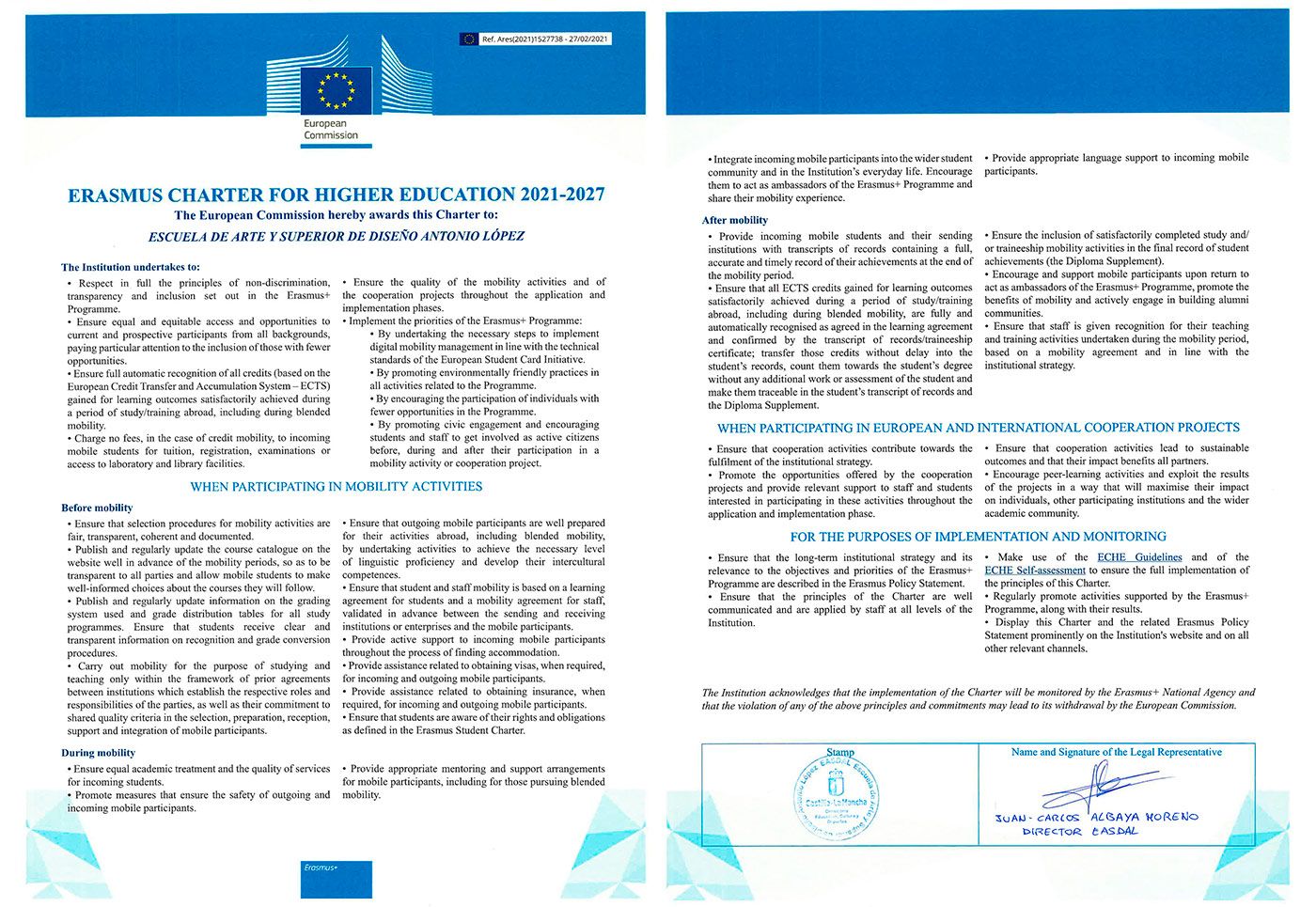 erasmus charter