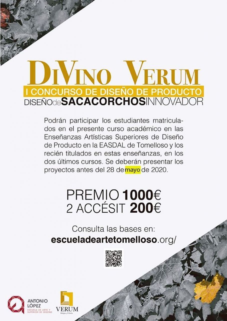 CONCURSO DE DISE&Ntilde;O DE PRODUCTO DiVino Verum SE RETRASA AL 28 DE MAYO DE 2020