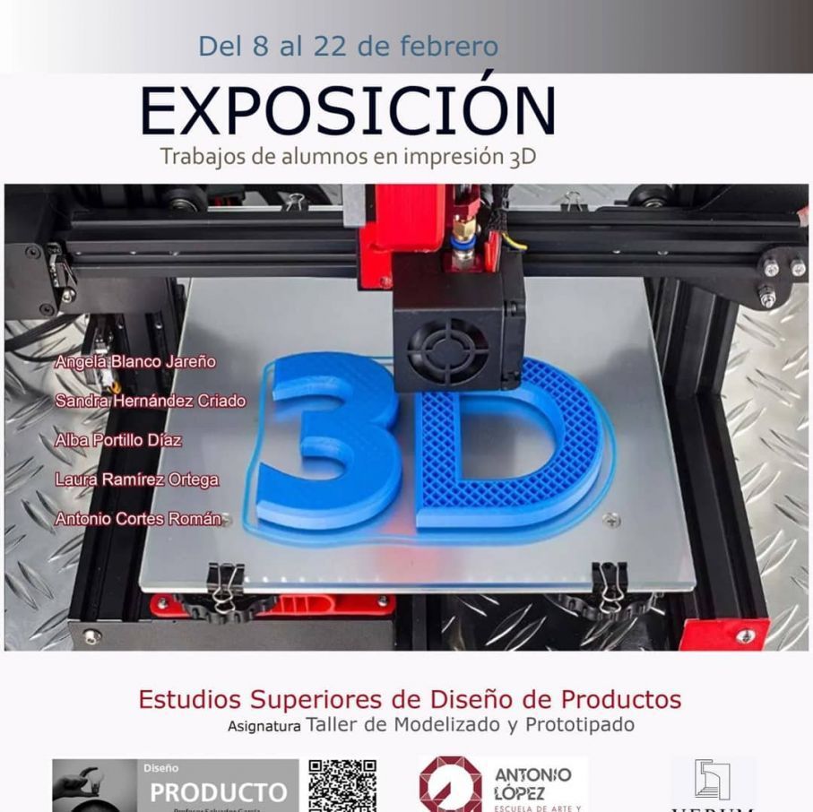 EXPOSICI&Oacute;N TRABAJAOS DE ALUMNOS EN IMPRESI&Oacute;N 3D