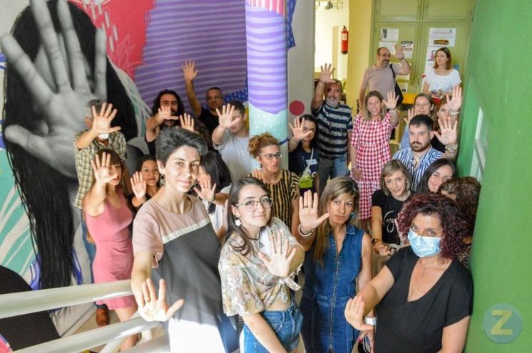 Inauguraci&oacute;n del mural "NO ES NO" contra la Violencia de G&eacute;nero, realizado por el artista Dresu