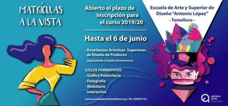 ABIERTO EL PLAZO DE INSCRIPCI&Oacute;N PARA ESTUDIAR EN LA EASDAL EL PR&Oacute;XIMO CURSO 2019-2020 HASTA EL 6 DE JUNIO.