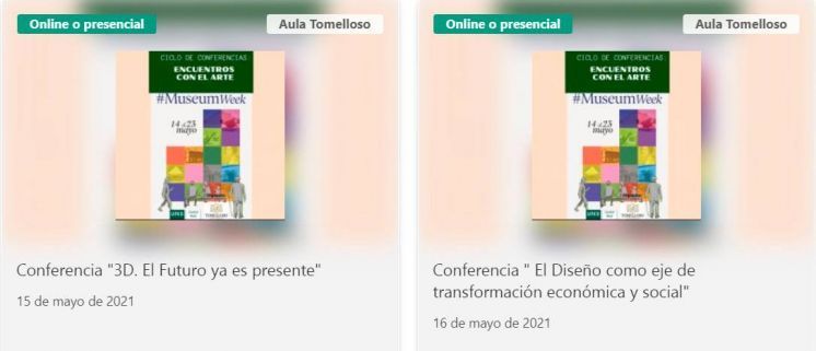 CONFERENCIAS PROFESORADO DE LA EASDAL EN LA PROGRAMACI&Oacute;N DE LA MUSEUM WEEK DE TOMELLOSO